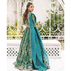 Dark Teal Flora Lehenga Choli Dark Teal Flora Lehenga Choli