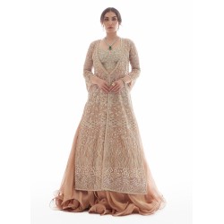 Antique Brass Flora Jacket and Lehenga