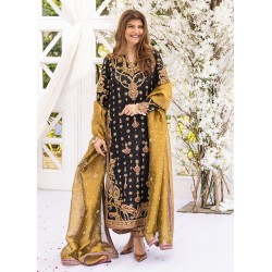 Black Flora Long Shirt and Izaar