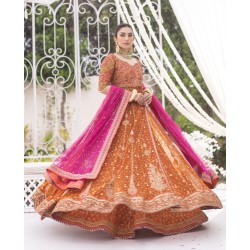 Burnt Orange Flora Angrakha