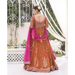 Burnt Orange Flora Angrakha