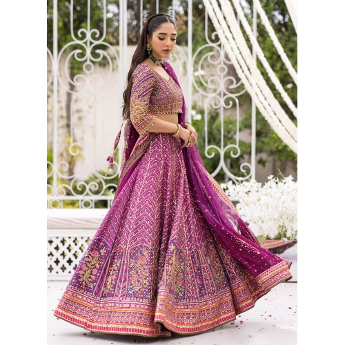 Violet Crayola Flora Lehenga Choli Violet Crayola Flora Lehenga Choli