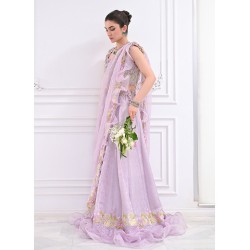 Brilliant Lavender Flora Lehenga Choli