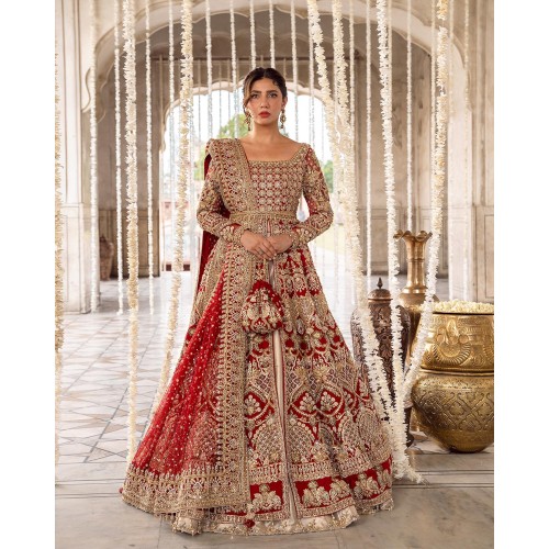 Carmine Forsythia Gown