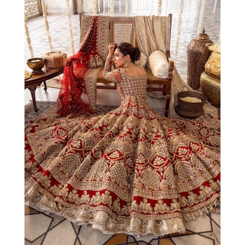 Carmine Forsythia Gown