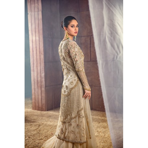 Peach Champagne Nerine Lehenga