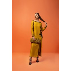 Mustard Nerine Side Open Long Shirt