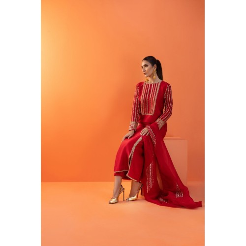 Amaranth Red Nerine Party Wear Amaranth Red Nerine Party Wear
