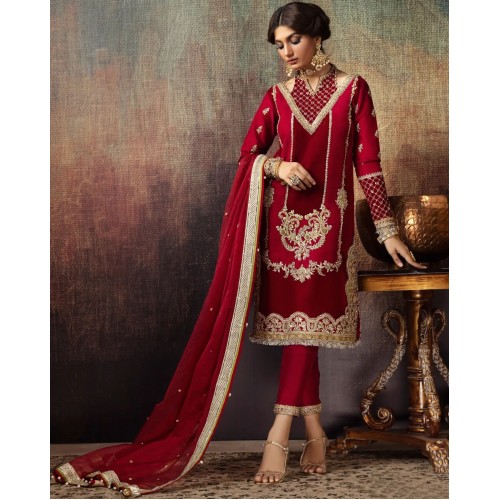Claret Red Nerine Trousers Suit