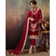 Claret Red Nerine Trousers Suit