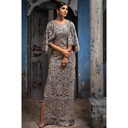Charcoal Nerine Maxi and Shrug