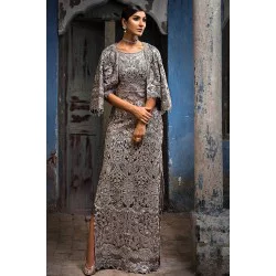 Charcoal Nerine Maxi and Shrug