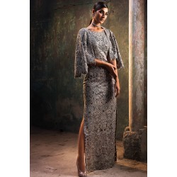 Charcoal Nerine Maxi and Shrug