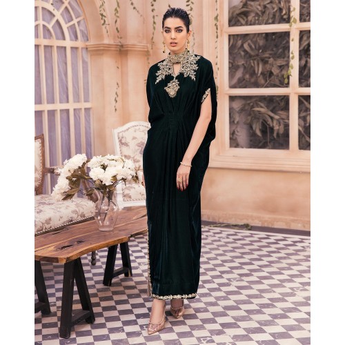 Dark Jungle Green Azalea Kaftan Dark Jungle Green Azalea Kaftan