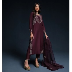 Tyrian-Purple Azalea Party Wear