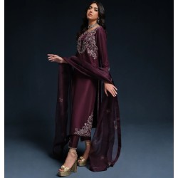 Tyrian-Purple Azalea Party Wear