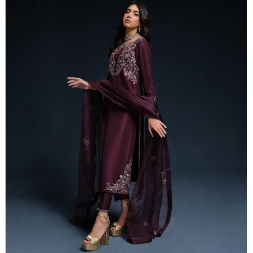 Tyrian-Purple Azalea Party Wear