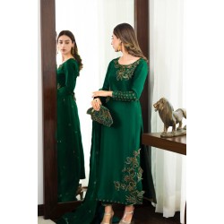 Bottle Green Azalea Party Wear
