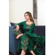 Bottle Green Azalea Party Wear