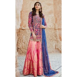 Fashion Fuchsia Nemesia Short Shirt and Dhaka Pajama