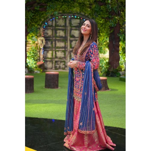 Fashion Fuchsia Nemesia Short Shirt and Dhaka Pajama Fashion Fuchsia Nemesia Short Shirt and Dhaka Pajama