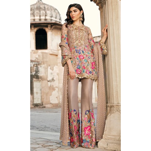 Pale Taupe Nemesia Party Wear Pale Taupe Nemesia Party Wear
