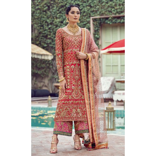 Candy Apple Red Nemesia Long Shirt and Izaar Candy Apple Red Nemesia Long Shirt and Izaar