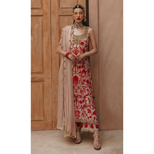 Desert Sand Nemesia Long Shirt and Izaar