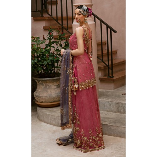 Dark Coral Nemesia Dhaka Pajama and Shirt