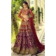 Dark Amaranth Red Nemesia Lehenga Choli