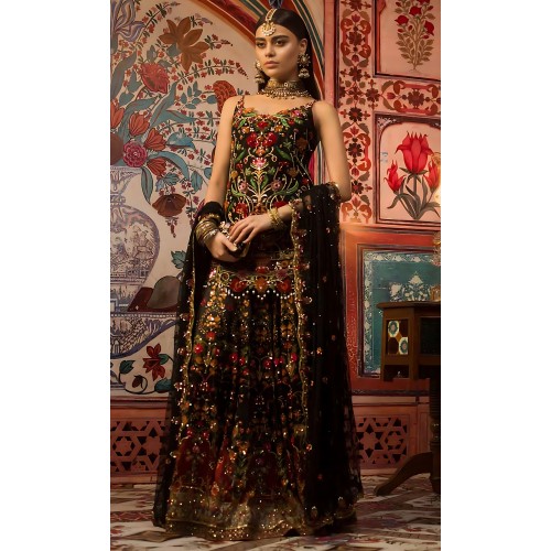 Black Nemesia Lehenga