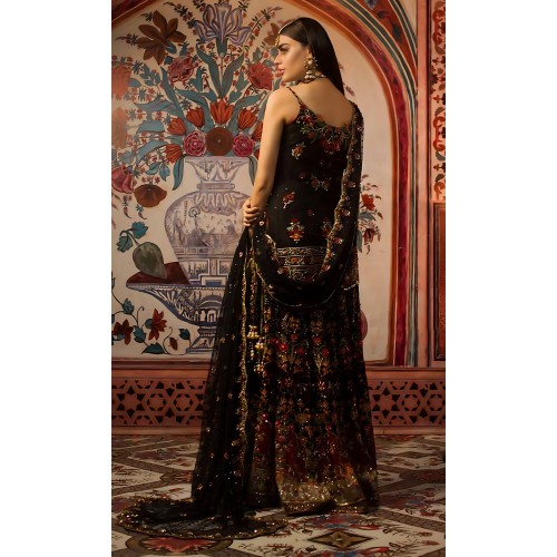 Black Nemesia Lehenga