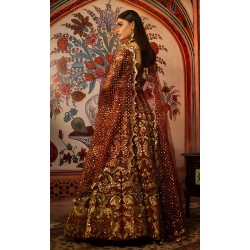 Chocolate Cosmos Nemesia Lehenga Choli