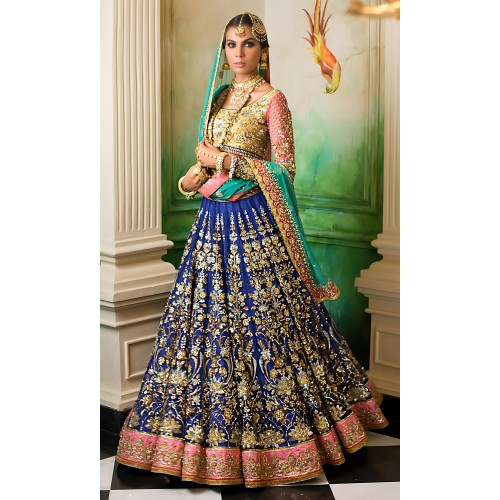 Dark Blue Nemesia Lehenga Choli Dark Blue Nemesia Lehenga Choli