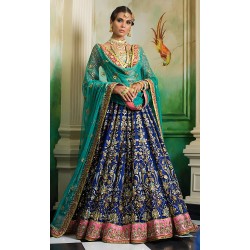 Dark Blue Nemesia Lehenga Choli