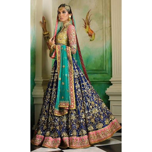 Dark Blue Nemesia Lehenga Choli Dark Blue Nemesia Lehenga Choli