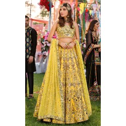 Banana Yellow Nemesia Lehenga Choli