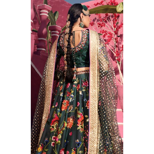Deep Jungle Green Nemesia Lehenga Choli