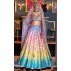 Tropical Indigo Ombre Nemesia Lehenga Choli Tropical Indigo Ombre Nemesia Lehenga Choli