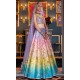 Tropical Indigo Ombre Nemesia Lehenga Choli Tropical Indigo Ombre Nemesia Lehenga Choli