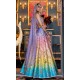 Tropical Indigo Ombre Nemesia Lehenga Choli Tropical Indigo Ombre Nemesia Lehenga Choli