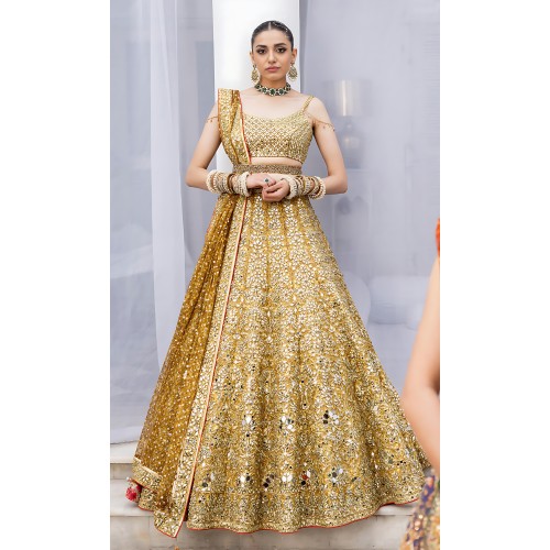 Gold Nemesia Choli Lehenga Gold Nemesia Choli Lehenga