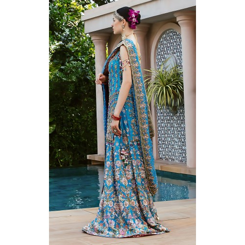 Bright Cerulean Nemesia Shirt and Dhaka Pajama