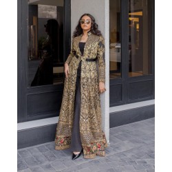 Black Lily Long Jacket and Jumpsuit