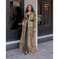 Black Lily Long Jacket and Jumpsuit