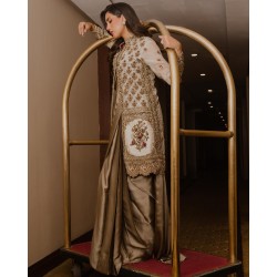 Off White Lily Jacket and Saree