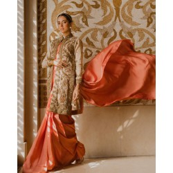 Apricot Lily Jacket and Saree