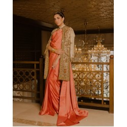 Apricot Lily Jacket and Saree