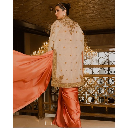 Apricot Lily Jacket and Saree Apricot Lily Jacket and Saree