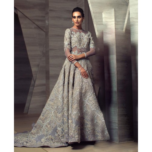 Spanish Gray Fleur-de-lis Gown Spanish Gray Fleur-de-lis Gown
